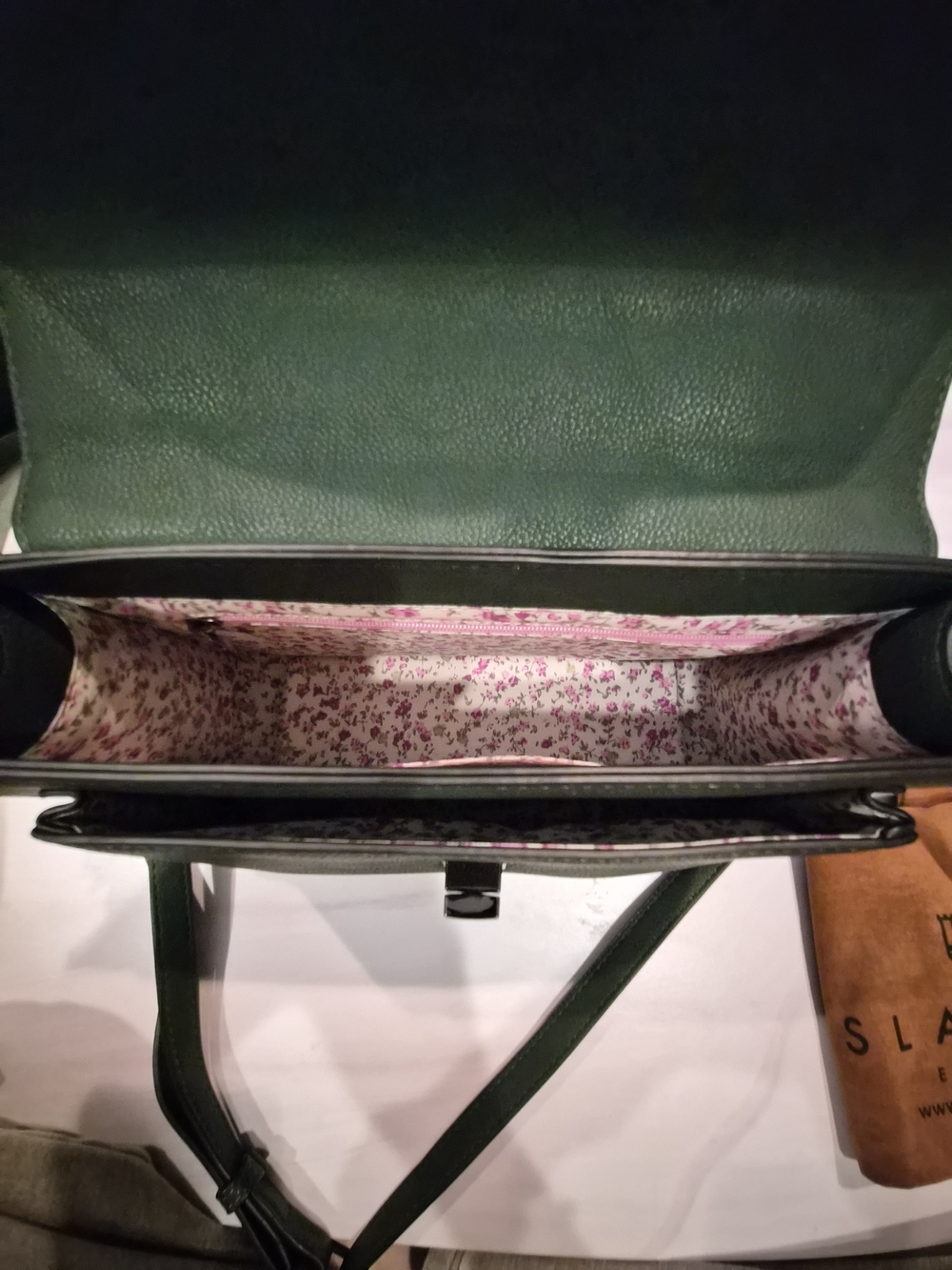 Harris Tweed Mefium Satchel - Blue Over-Check - Picture 3 of 5